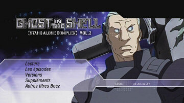 Menu 1 : GHOST IN THE SHELL : STAND ALONE COMPLEX - VOLUME 2