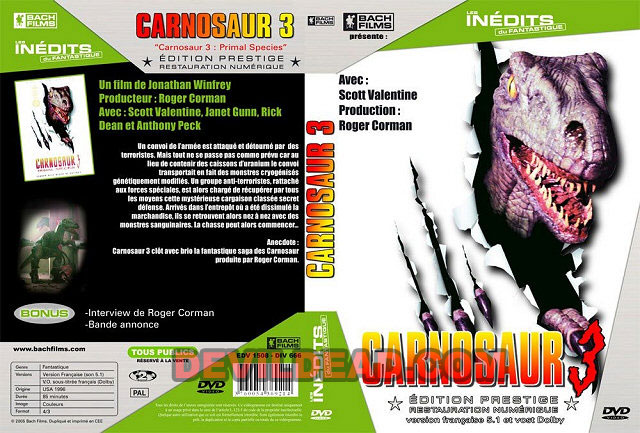 CARNOSAUR 3 : PRIMAL SPECIES DVD Zone 2 (France) 