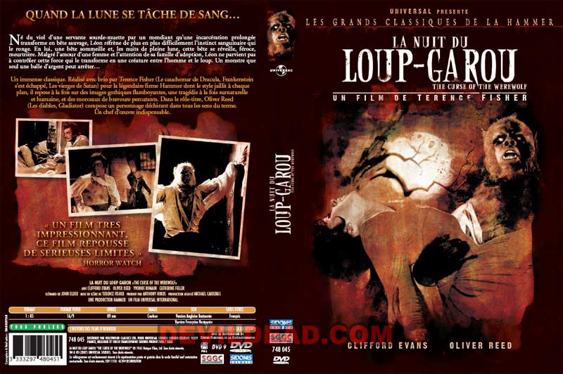 THE CURSE OF THE WEREWOLF DVD Zone 2 (France) 