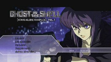 Menu 1 : GHOST IN THE SHELL : STAND ALONE COMPLEX - VOLUME 1