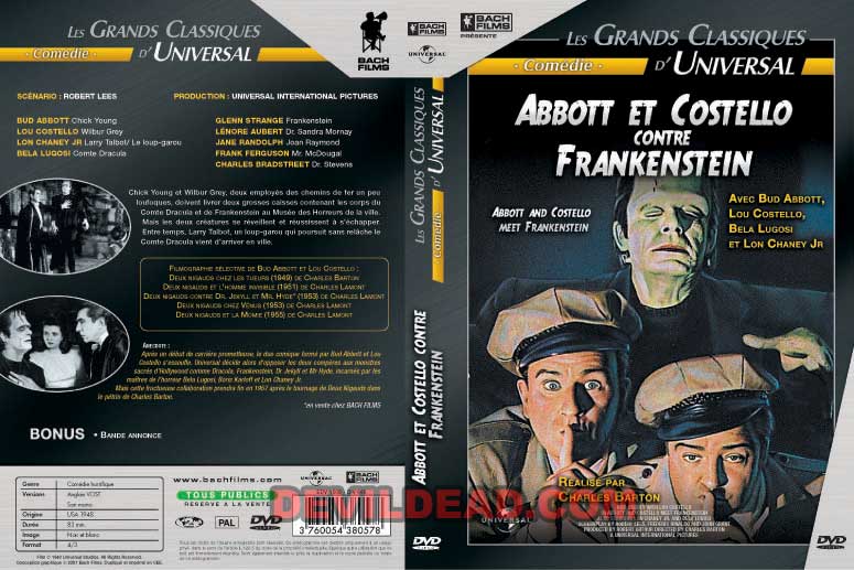 ABBOTT AND COSTELLO MEET FRANKENSTEIN DVD Zone 2 (France) 