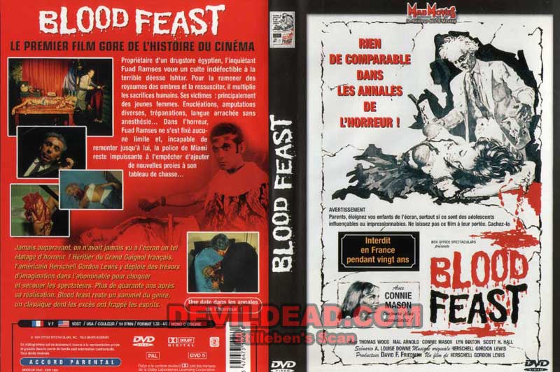 BLOOD FEAST DVD Zone 2 (France) 