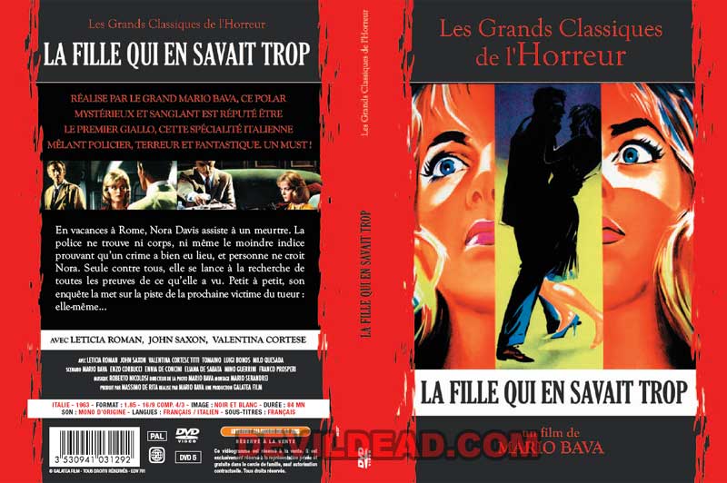 LA RAGAZZA CHE SAPEVA TROPPO DVD Zone 2 (France) 