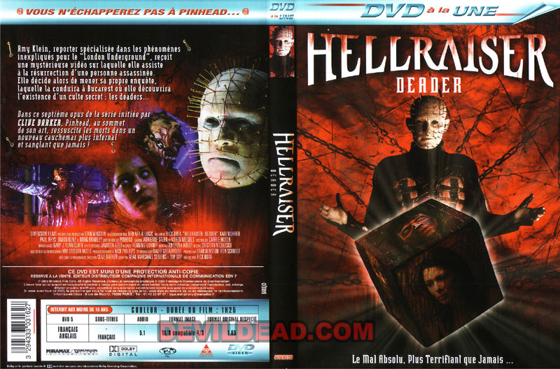HELLRAISER : DEADER DVD Zone 2 (France) 