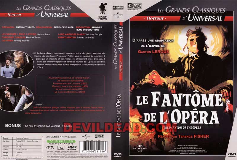 THE PHANTOM OF THE OPERA DVD Zone 2 (France) 