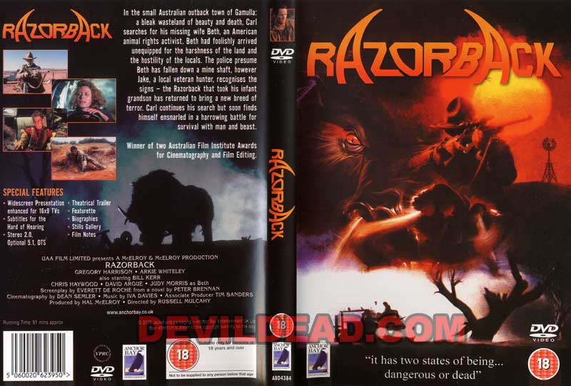 RAZORBACK DVD Zone 2 (Angleterre) 