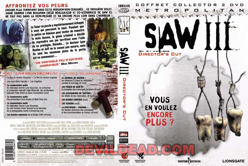 SAW III DVD Zone 2 (France) 