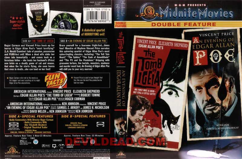 TOMB OF LIGEIA DVD Zone 1 (USA) 